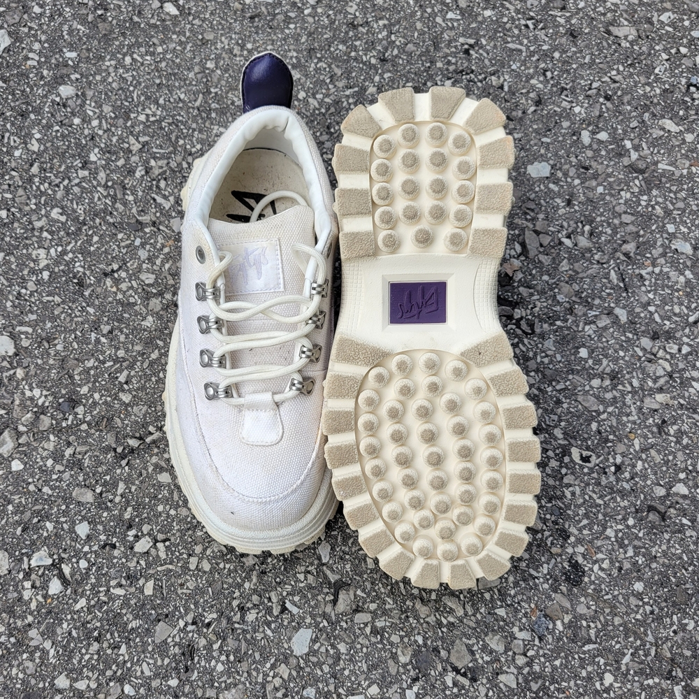Eytys Angel White Canvas Platform Sneakers - Picture 5 of 6